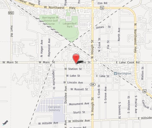 Location Map: 205 West Main Street Barrington, IL 60010