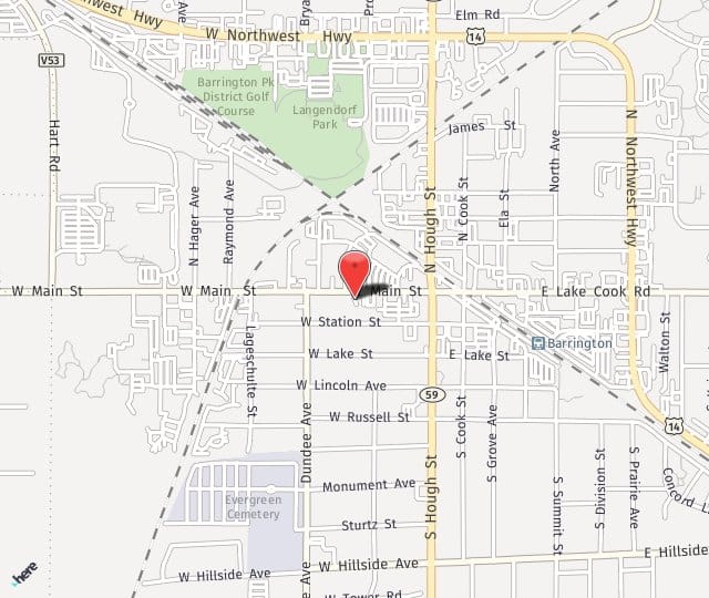 Location Map: 205 West Main Street Barrington, IL 60010